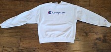 Women  s White Champion Sweatshirt/Crewneck Size M