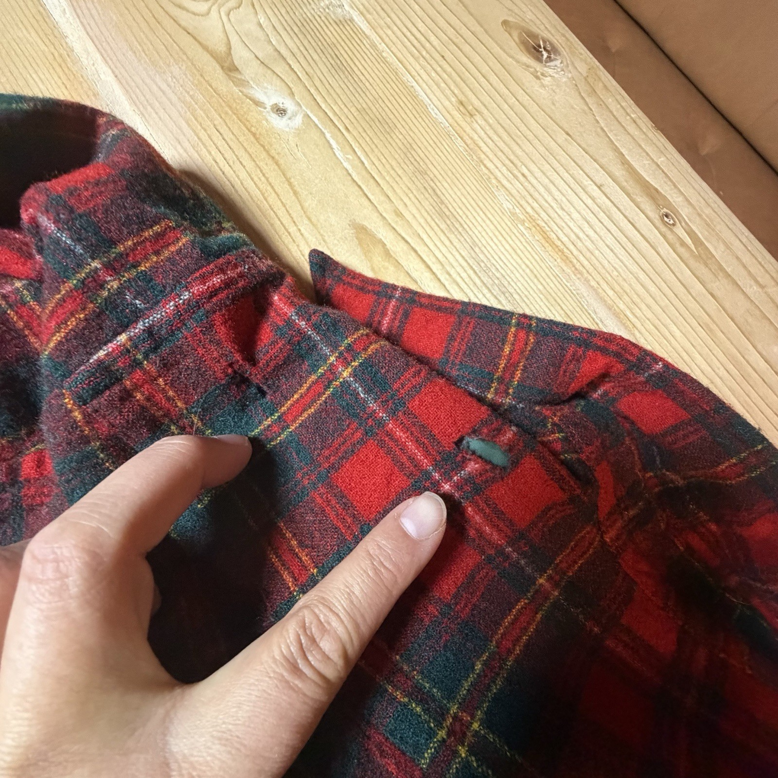 Vintage 60s Pendleton Loop Collar Rockabilly Plai… - image 10