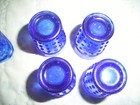 COLBALT BLUE HOBNAIL MINI PITCHER AND 4 GLASSES  FREE SHIPPING — photo 7