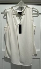 Donna Karan Cream Colored Sleeveless Blouse