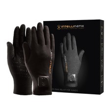 Brownmed Intellinetix Therapy Gloves, Vibration Therapy, Small Black