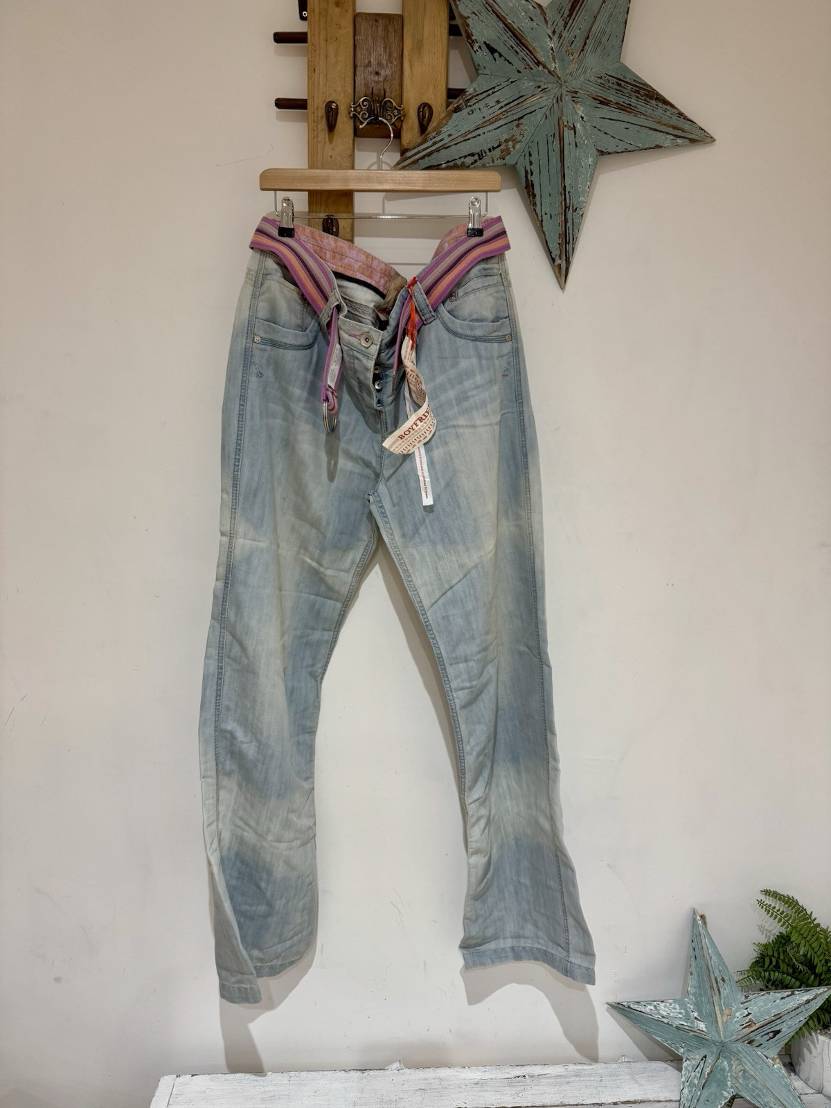 00s D&G Bleach Wash Logo Denim Jeans y2k