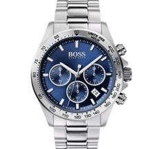 HUGO BOSS HB1513755 Hero Sport Lux Silver Stainless Chronograph Men's Watch 45mm