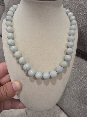 Verdacht Sterlingsilber Markasit grüner Edelstein Perlen Halskette 19'' umschaltbar