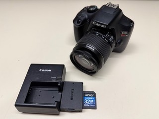 CANON EOS REBEL T6 DIGITAL CAMERA W/ 18 55 / 32GB SD CARD 8K SHUTTER NICE