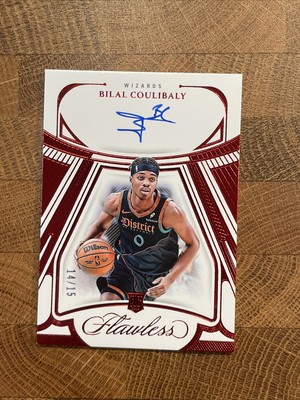 2023-24 Flawless Bilal Coulibaly GOLD SSP /15 RC Rookie ON CARD