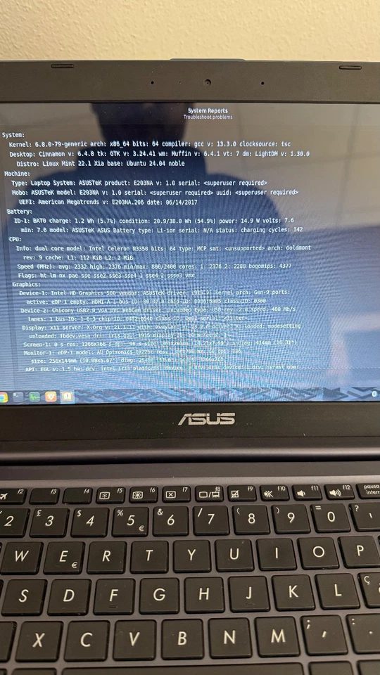 ASUS e203na laptop portatile netbook 11,6 pollici ssd 4GB - Immagine 4 di 4