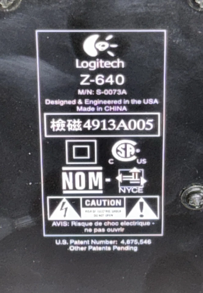 Logitech Z-640 Dolby 5.1 Surround Sound System Lautsprecher Subwoofer PC Videospiel - Bild 3 von 3