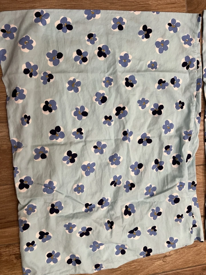 Juego de 2 fundas de almohada Kate Spade estándar azul floral 100 % algodón Foto 3 de 4