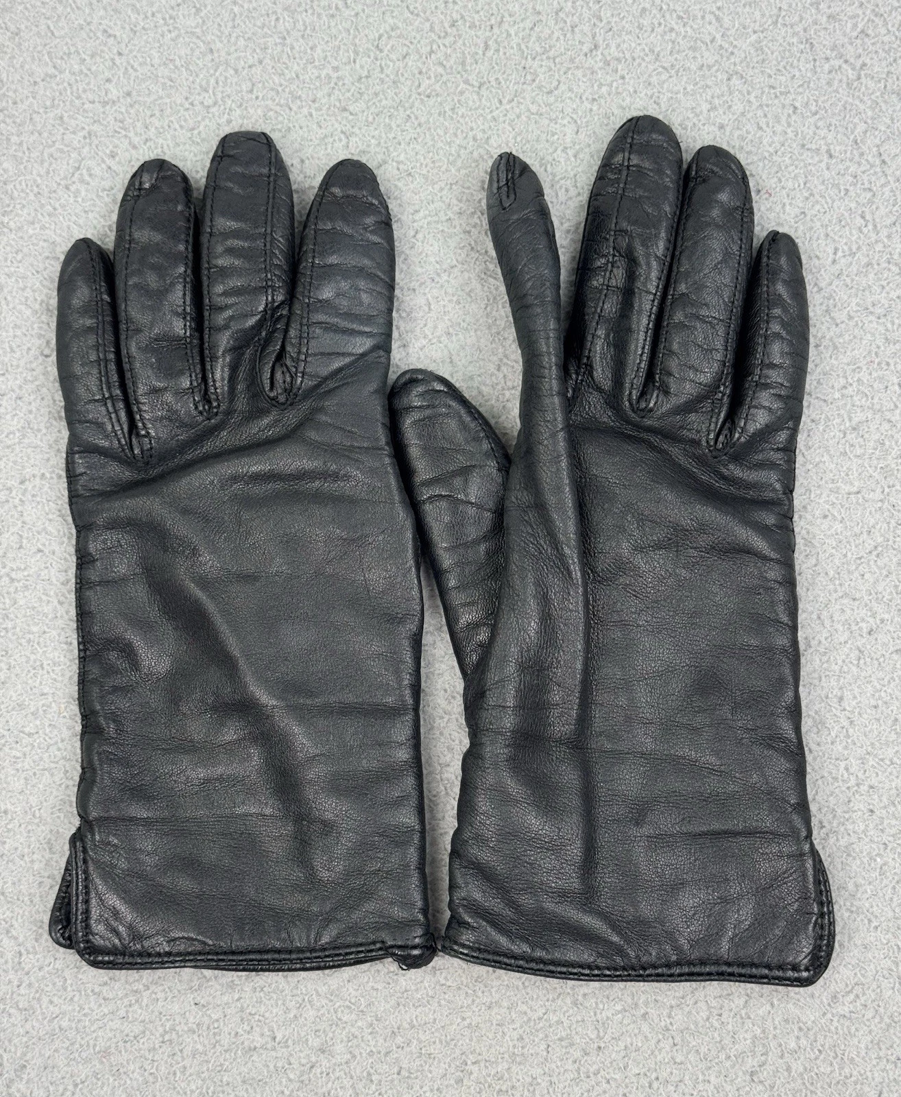COACH Gloves Women's Black Leather