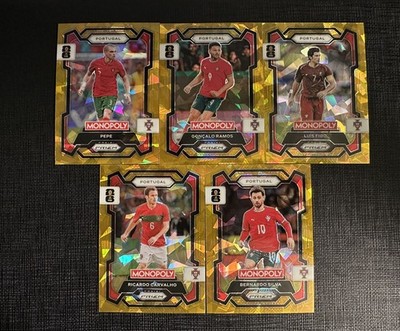  PORTUGAL 2026 Panini Prizm Monopoly FIFA World Cup Set Gold Cracked Ice LOT