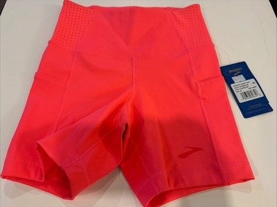 Brooks Method 5  Short Tights Fluoro Pink XS Kids