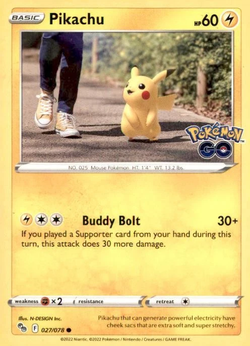 Pikachu 027/078 Pokémon GO for sale | eBay