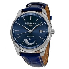 Longines Master Collection Blue Dial/Leather 40mm Men's Watch L2.908.4.92.0