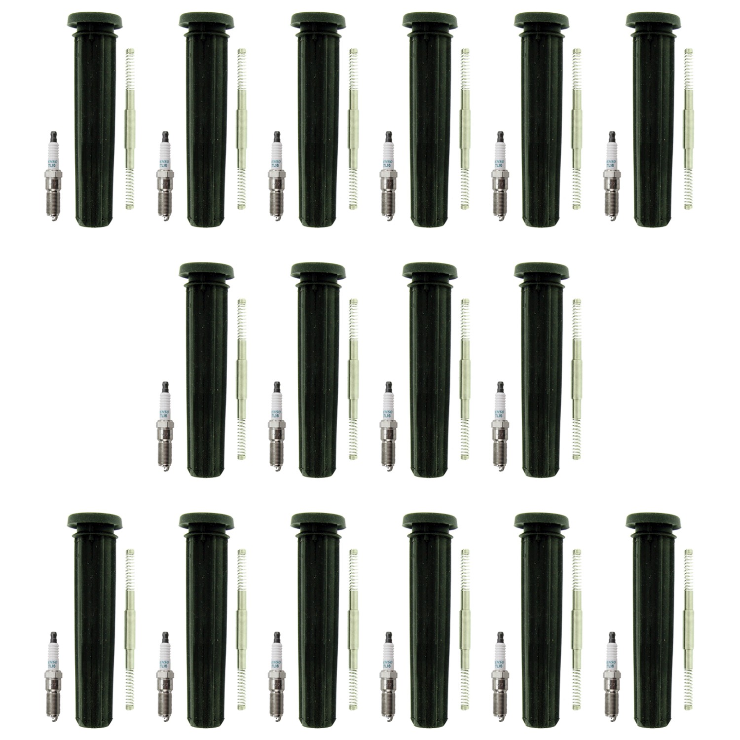 Denso 16 Iridium Power Plugs  NGK Ignition Coil Boots Kit for 300 Aspen 5.7L V8