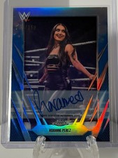 2026 Topps Chrome WWE #BCA-ROX Roxanne Perez Blue Refractor Auto #d /150