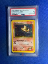2000 Pokémon Gym Heroes Blaine’s Moltres Holo 1st Edition PSA 7 Swirl 🍥