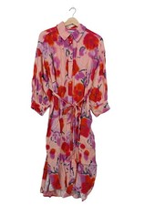 ESSENTIEL Langarmkleid Damen Kleid Gr. DE 38 pink-rot Casual-Look