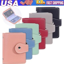 RFID Blocking ID Credit Card Holder 26 Cards Slim PU Leather Pocker Case Wallet