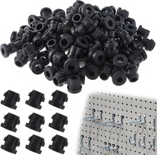 Pegboard Hook Locks, 120PCS Black Pegboard Locks for Stopping Hooks PegHook S...