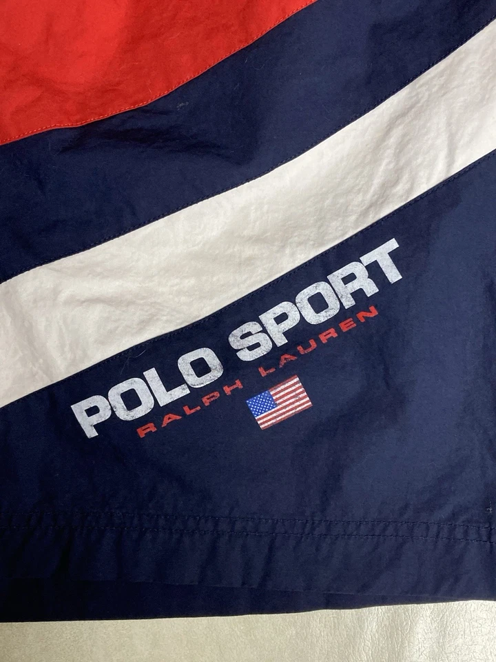 Винтажные мужские плавки 90-х Polo Sport Ralph Lauren XL синие винтажные с надписью - Изображение 4 из 4