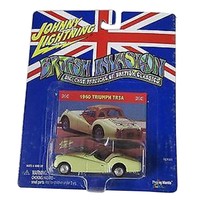 Johnny Lightning British Invasion 1960 Triumph Tr3a Yellow Diecast Car Replica Johnny Lightning British Invasion 1960 Triumph Tr3a Yellow Diecast Car Replica