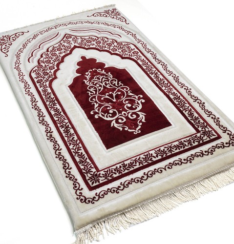 Modefa Turco Islámico Lujo Ortopédico Acolchado Espuma Cojín Alfombra de Oración Rojo Rico - Imagen 3 de 5