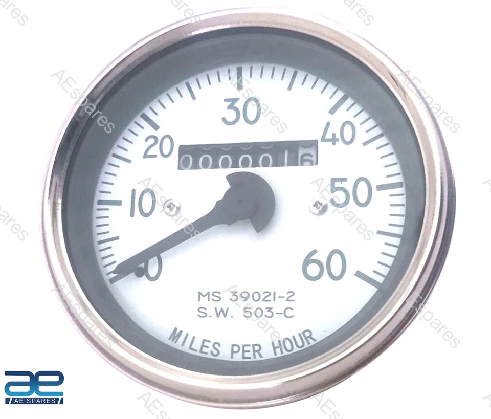 Velocímetro cara blanca Speedo temperatura aceite combustible medidor para Willys MB Ford Foto 2 de 4