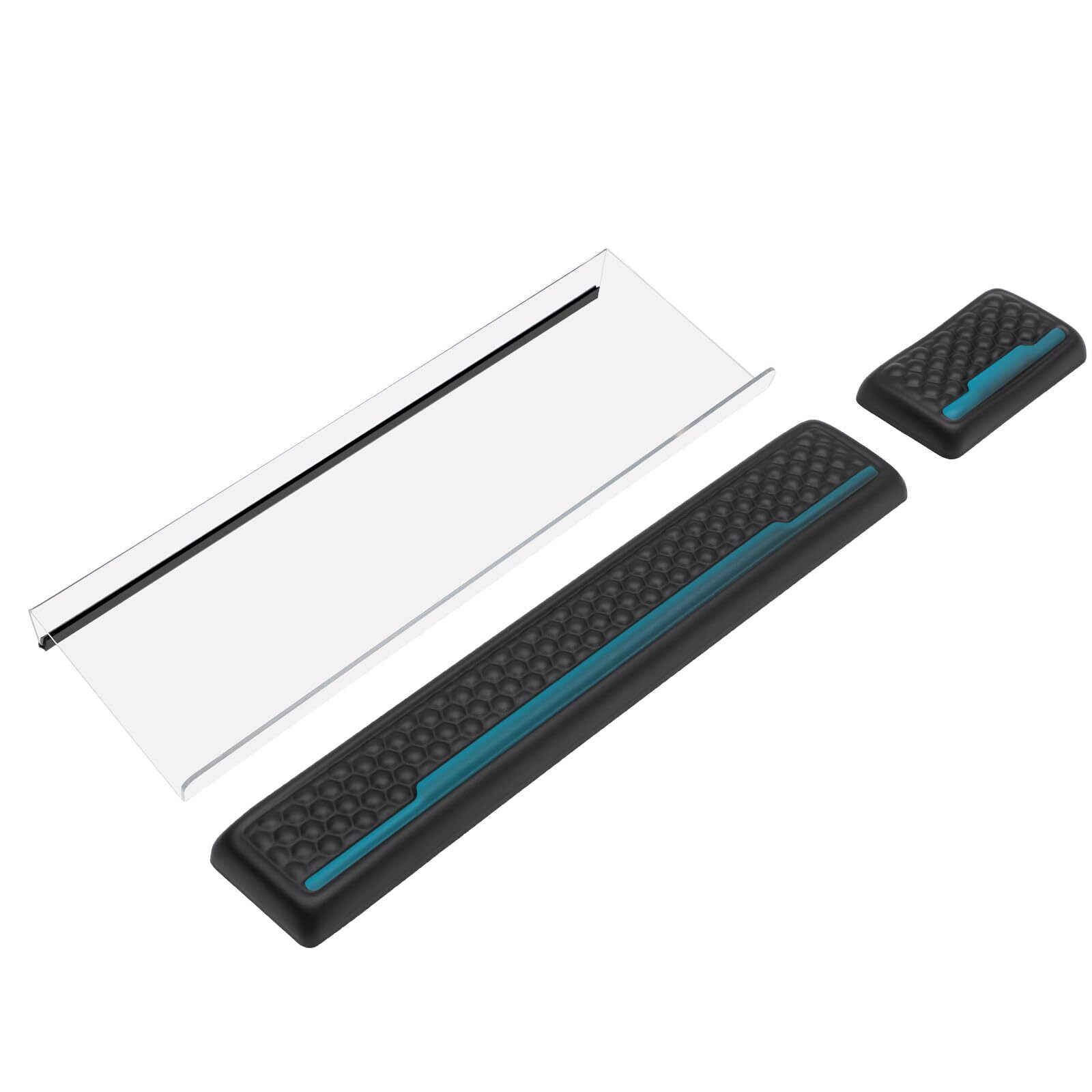3 Pcs Keyboard Stand with Ergonomic Wrist Rest Set Acrylic Keyboard Holder fo...