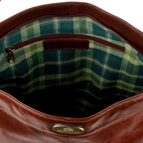 Ladies Cognac Leather Slouch Shoulder Bag Handbag by Rowallan of Scotland - Picture 4 of 7
