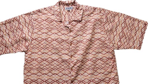 Stacy Adams Herren Leinenmischung kurzärmelig Knopfleiste Shirt 3XL braun Ernte - Bild 3 von 6