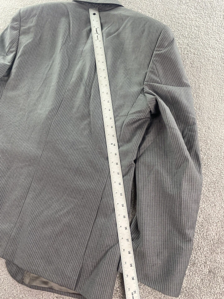Chaqueta Traje Saks Fifth Avenue 42 R Gris Lana Rayas Ermenegildo Zegna Italia Foto 4 de 4