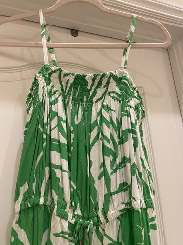 Lilly Pulitzer for Target Jumpsuit Girls XL Green Boom Boom Palm Flowy 20th - Picture 2 of 5