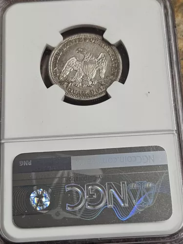 1848Liberty Seated Silver Quarter AU Details  Cleaned NGC * SCARCE*