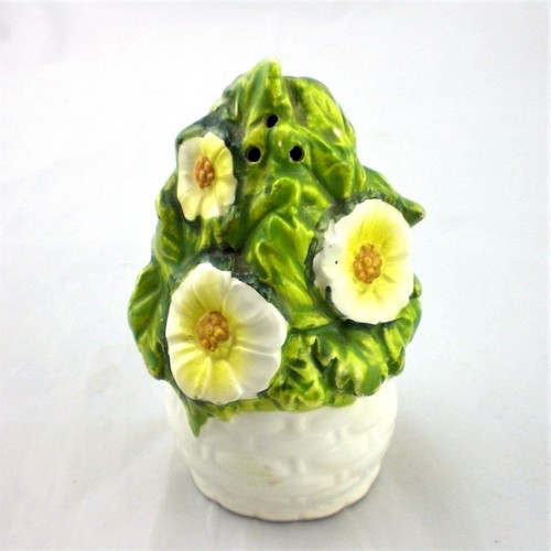 Lefton Rustic Daisy Salt and Pepper Shaker Set Vtg Gold Foil Label 3857 Japan - Picture 6 of 6