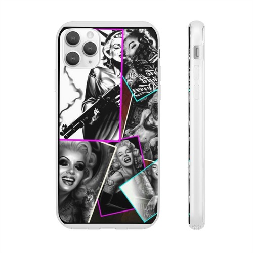 Flexi Cases, Marilyn Monroe Collage iPhone Case, Black and White Phone Cover, - Picture 26 of 49