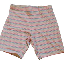 Wonder Nation Girls Size 10/12 White Multicolor Pull On Shorts