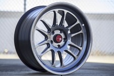 Aodhan Ah07 18x9.5 30 5x114.3 Hyper Black Impreza Wrx Civic Si Lancer Mazda3