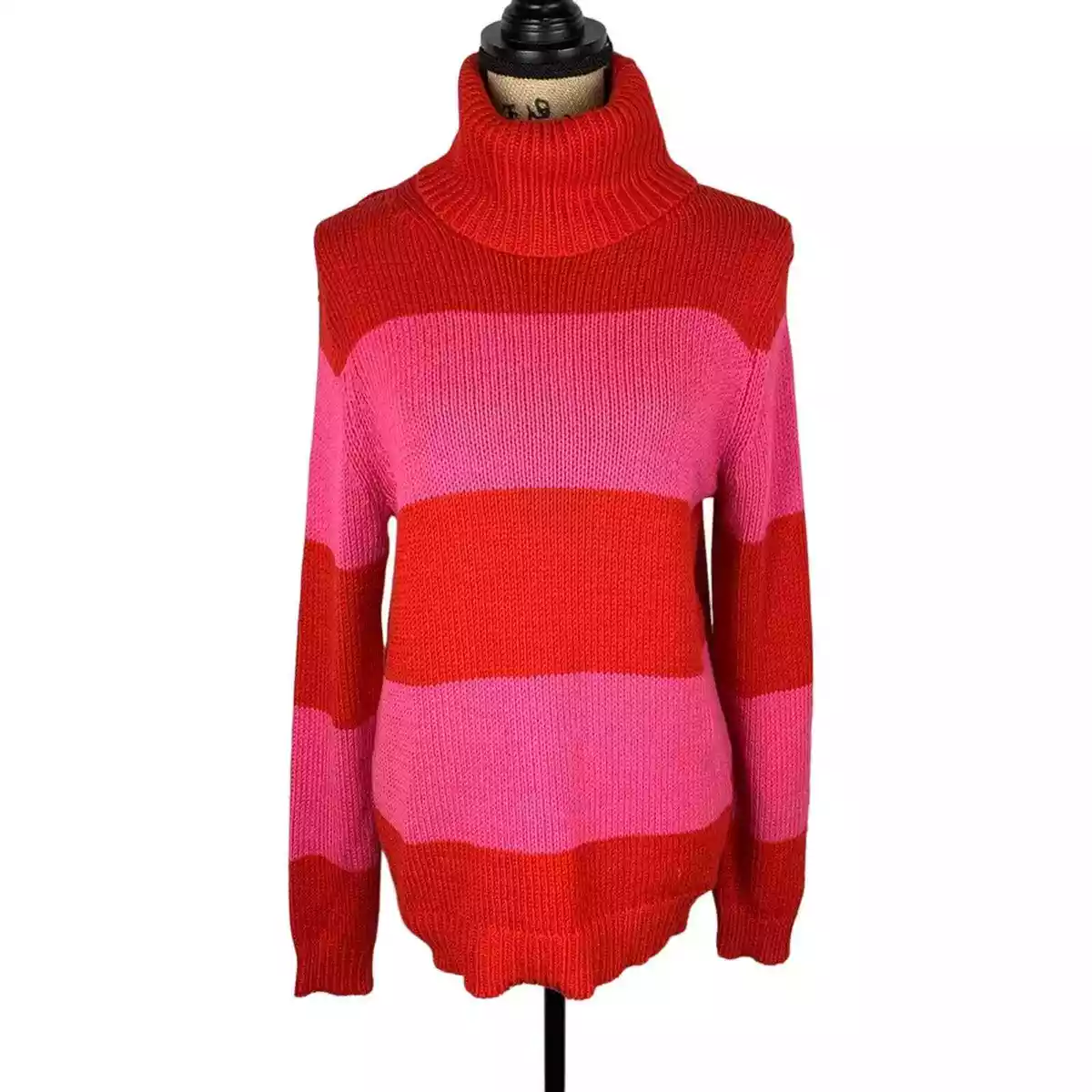 Isaac Mizrahi x Target NWT Striped Turtleneck Sweater Size XS Pink