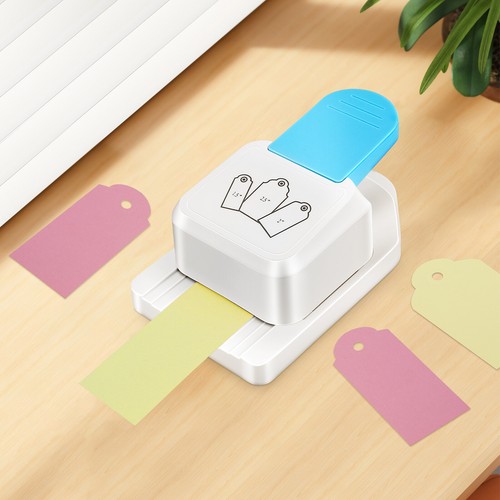 3 in1 Craft Tag Punch Paper Craft Tag Punch 1.5in 2in 2.5in Small Hole ø - Picture 6 of 11