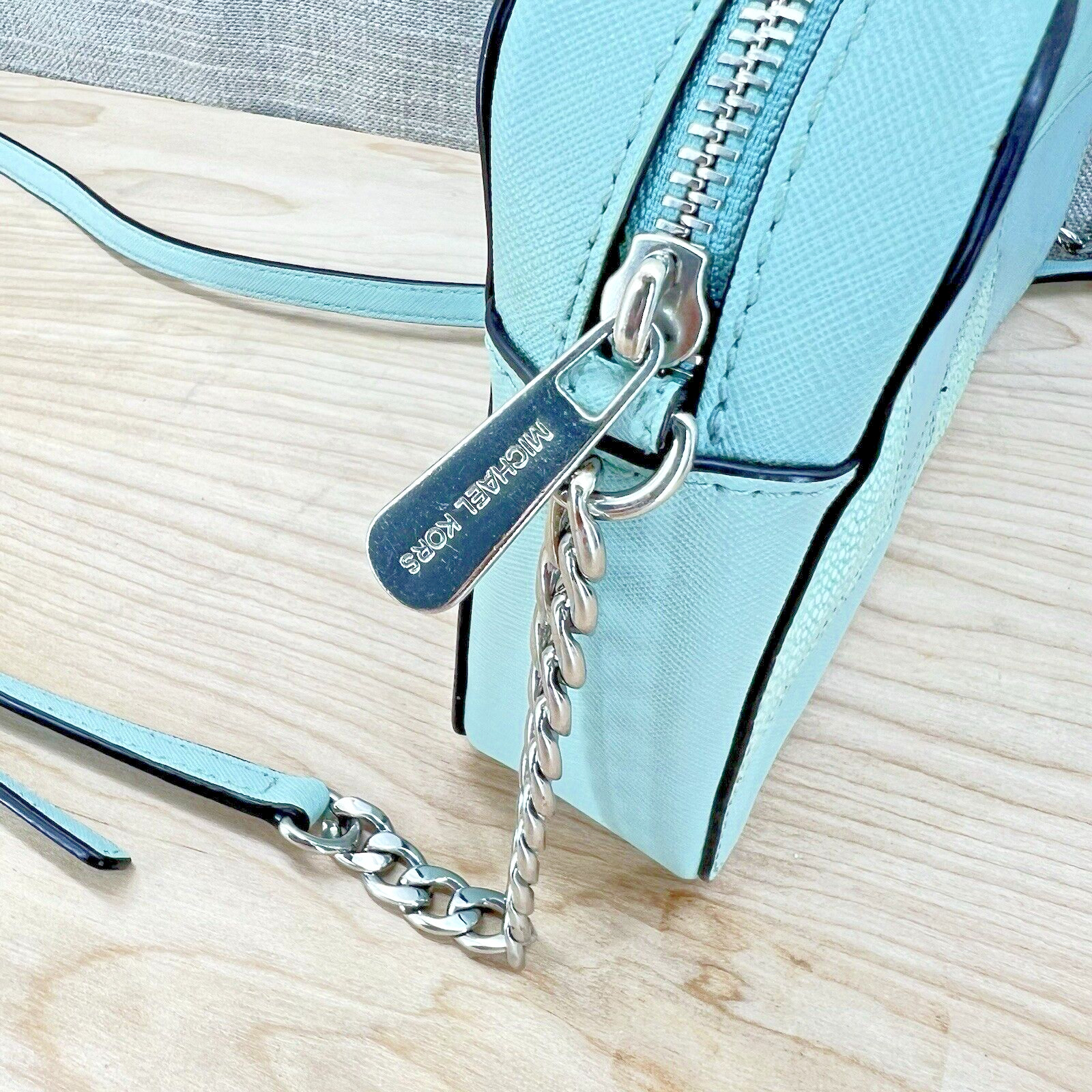 Michael Kors Patchwork Leather Seafoam Crossbody … - image 10