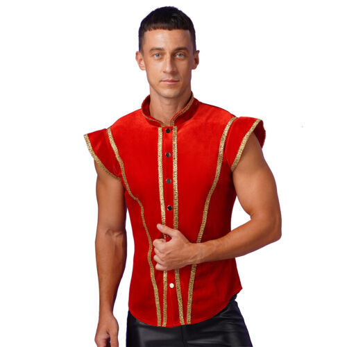 Costume uomo circo maestro dell'anello gilet canotta costume cosplay Halloween - Foto 6 di 96