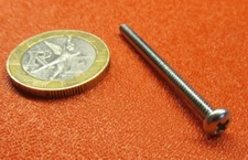 Zinc Plated Steel Pan Phillips Machine Screw 4-40 x 1.50" Length, 100 pcs