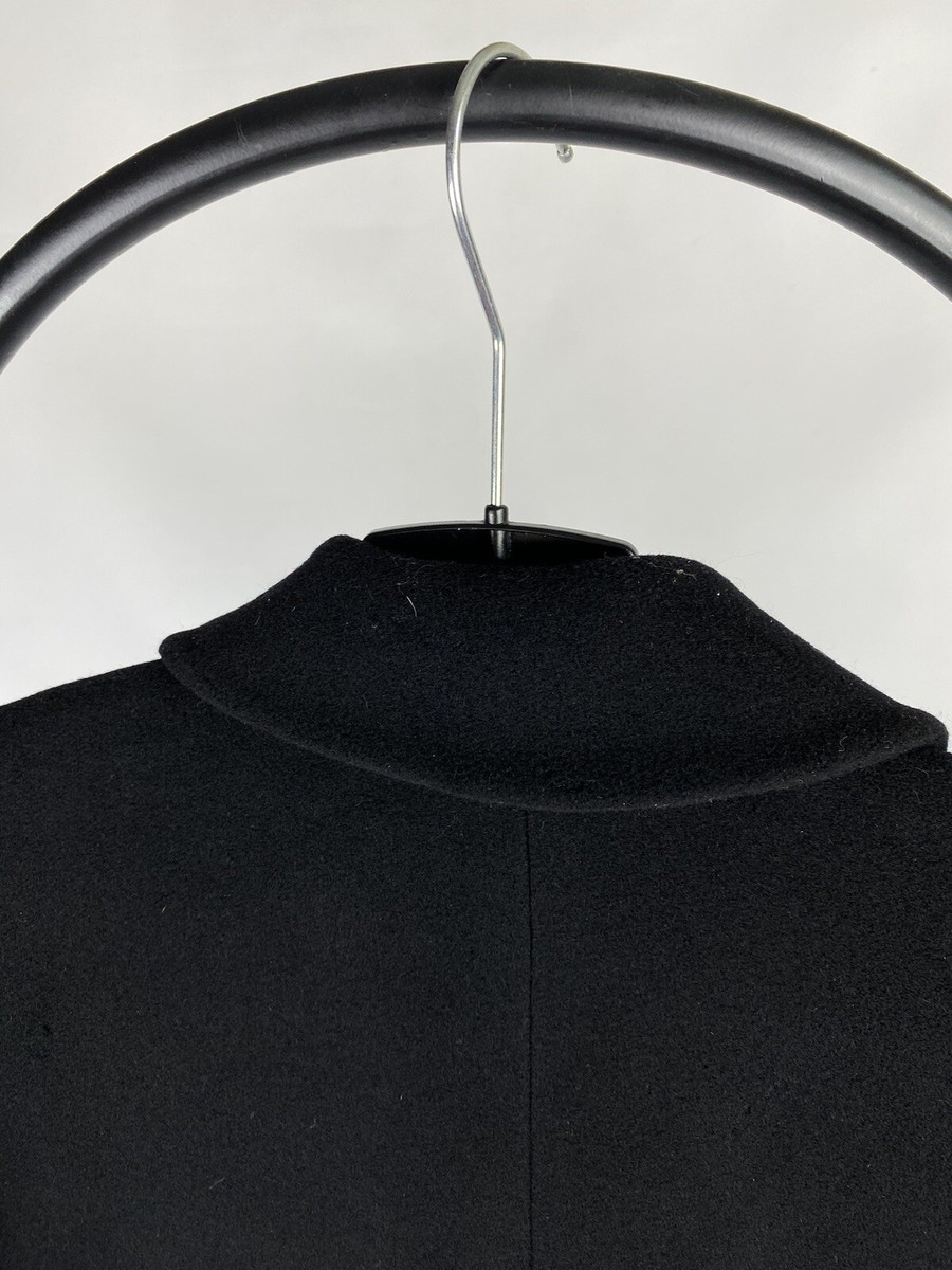 Versus Gianni Versace Vintage Black Wool Long Button Coat Versus Gianni Versace Vintage Black Wool Long Button Coat