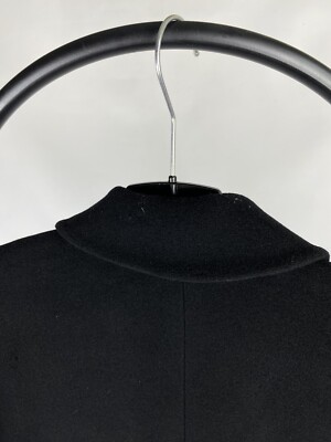 Versus Gianni Versace Vintage Black Wool Long Button Coat Jacket