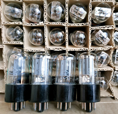 4x 6N8S = 6SN7, 1578, ECC32 Double Triode TESTED Tube FOTON Soviet 1960's NEW