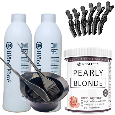 1 lbs Tub Ammonia Free Bleaching Powder Hair Lightener + 20 Vol Developer Kit