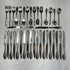 41 PC Oneida American Harmony Everyday Flatware Stainless Steel Mixed Lot