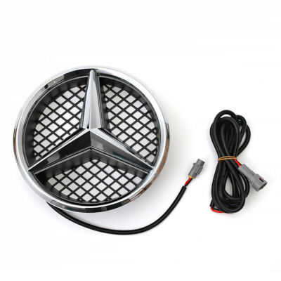 For 06-14 Mercedes Benz W204 LED Light LOGO Front Grill badge silver Star Emblem