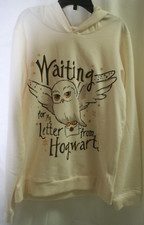 Harry Potter Hedwig Owl Hoodie Girls Size 10/12 French Terry Pullover Wizarding